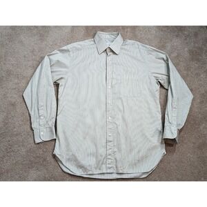 Ermenegildo Zegna Shirt Men's Large LG Tan Cotton Long Sleeve Textured